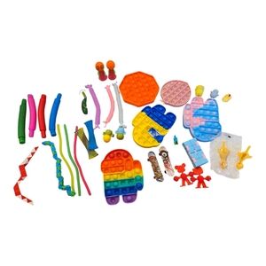 35 Pcs Colorful Pop It Fidget Toy Set